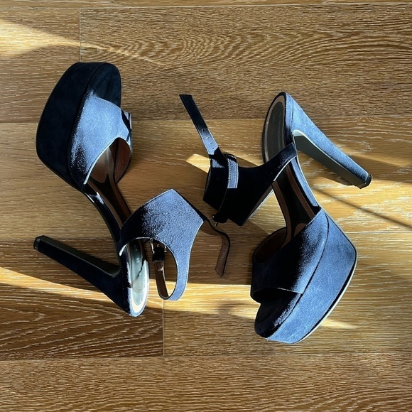 Marni dark blue suede platforms. EUC made in Italy - Picture 10 of 14